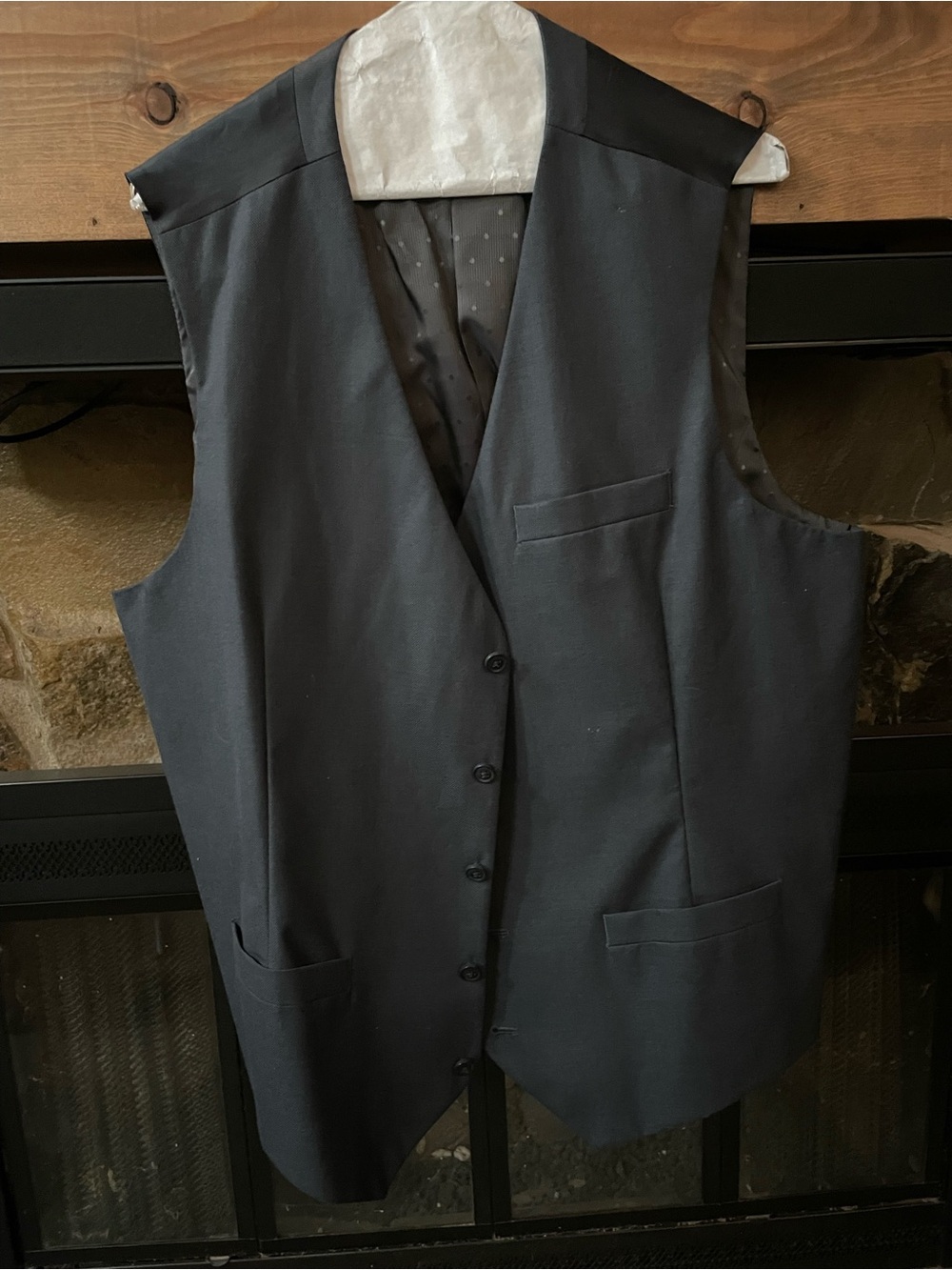Perry Ellis Black Men's Dress Vest